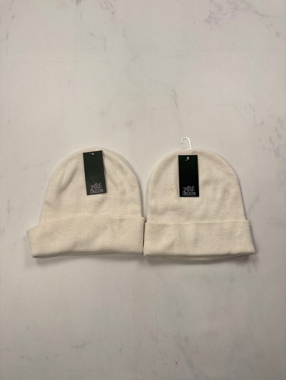 Wild Fable Beanie Cream 90s Everyday Essential Lot of 2 - Womens One Size